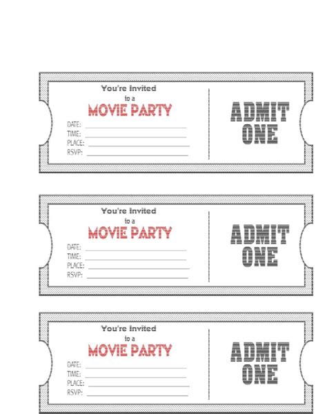 ticket templates free printable.
